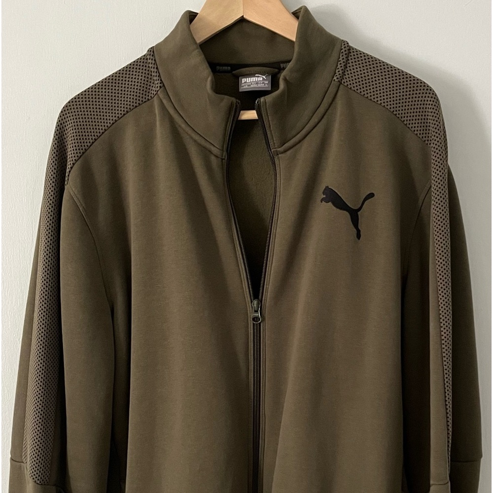 PUMA - Army Green Fleece Jacket - Full Zip - L